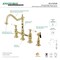 Kingston Brass KS1272PLBS Heritage Bridge Kitchen Faucet W/Brass Sprayer, Brass KS1272PLBS - alternate 2